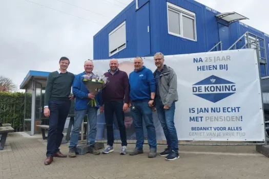 Jan den Boer met pensioen bij Gebr. De Koning
